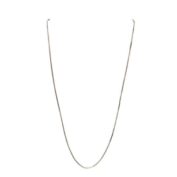 Sterling Silver .925 Italian Box Chain Necklace 17.75 Inches Vintage 3.9g - Picture 1 of 6